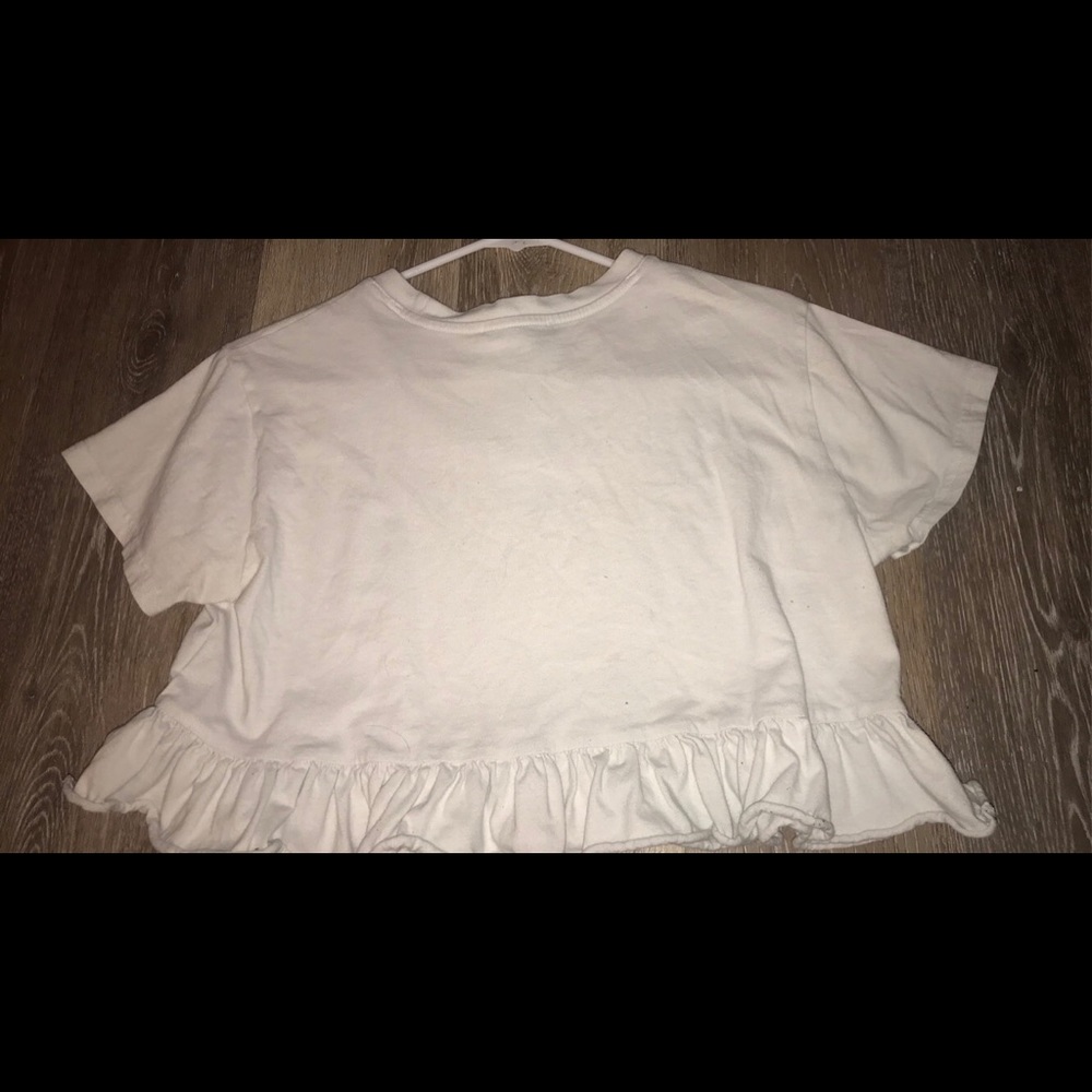 White Ruffle Tee - Picture 2 of 3